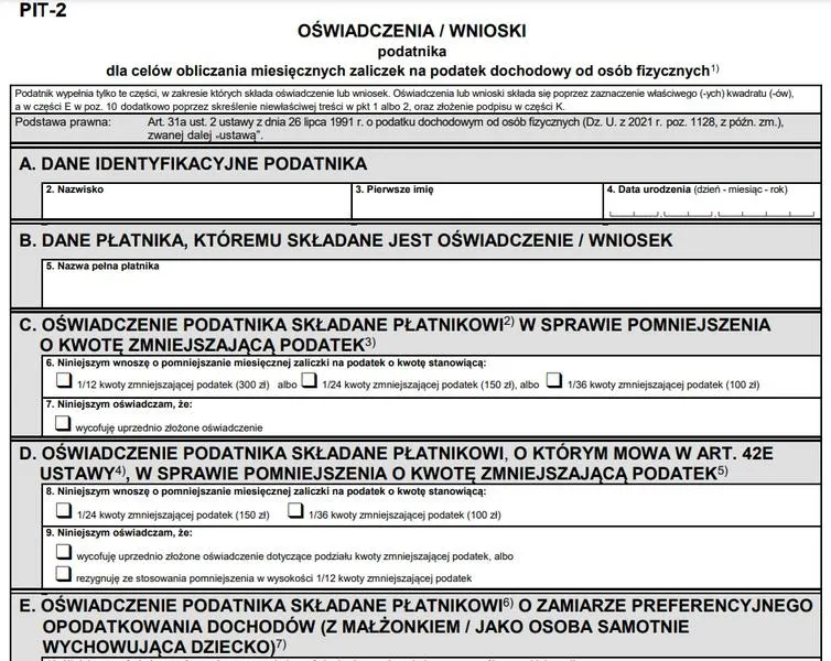 PIT-2 dla osób do 26 lat – jak wypełnić i kiedy złożyć