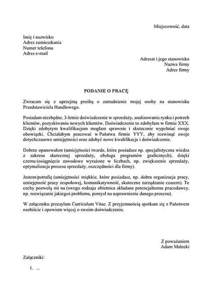 Błędy w podaniach o pracę