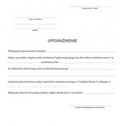 Jak napisać upoważnienie