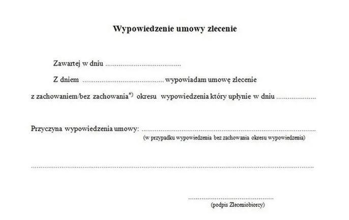 Jak napisać wypowiedzenie