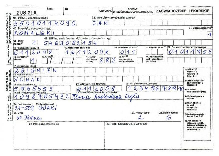 Wynagrodzenie chorobowe i zasiłek