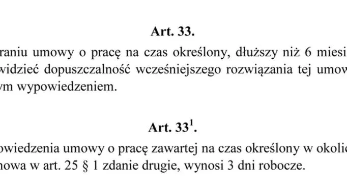 Wypowiedzenie umowy o pracę