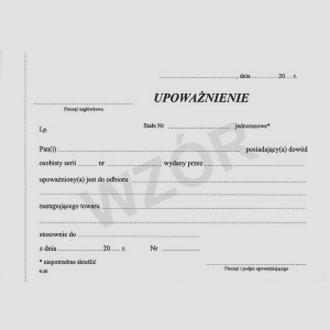 Wzór upoważnienia
